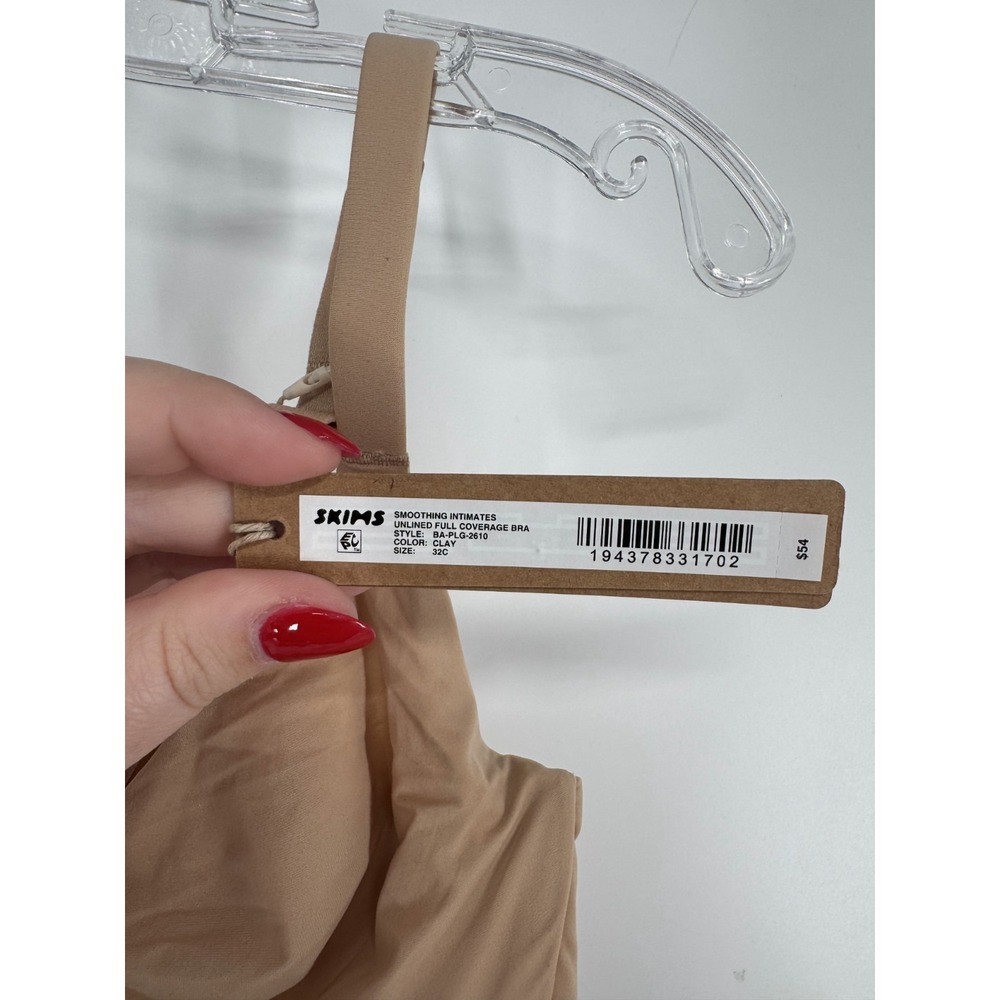 SKIMS Smoothing Intimates Unlined Full Coverage Bra 32C Clay Tan Underwired - Picture 3 of 5